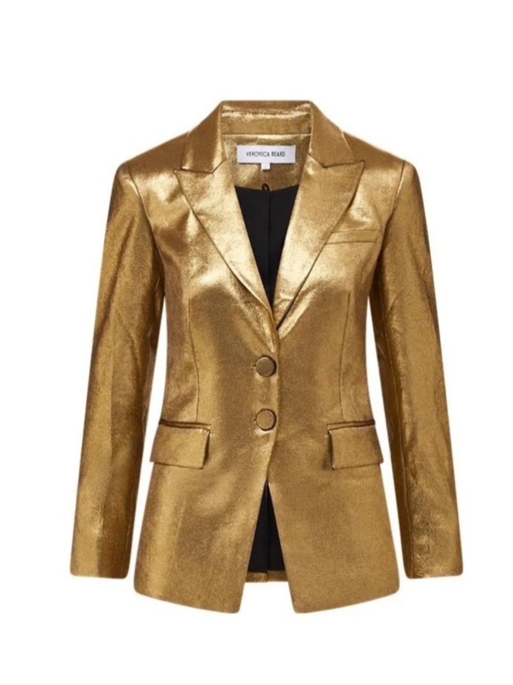 Veronica Beard Gold Metallic Blazer NWT SZ 0